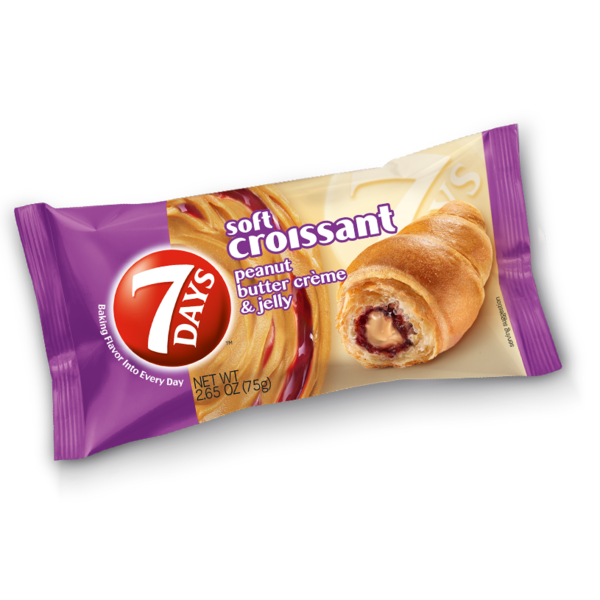 7 Days 7 Days Soft Croissant Peanut Butter & Jelly 2.65 oz., PK24 500120405